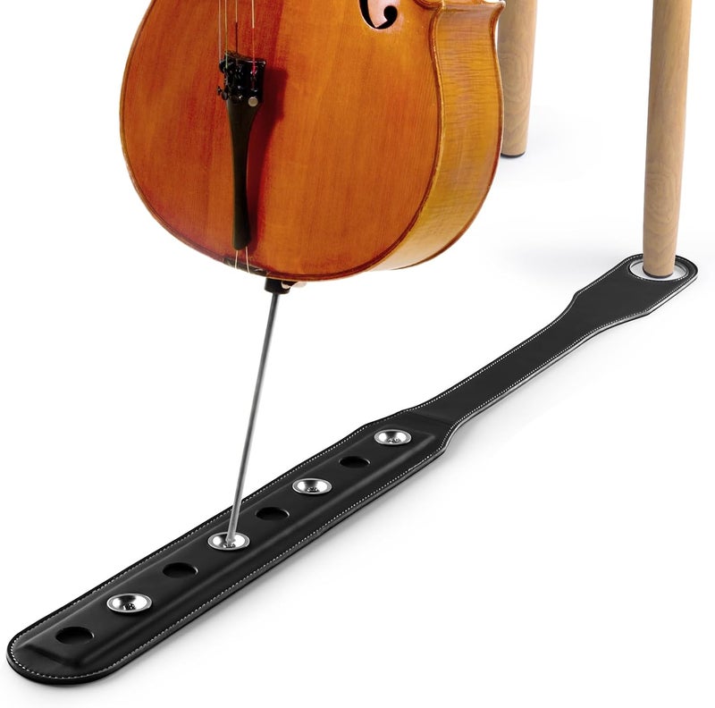 Rockhouse Cello Stopper Accessories, Rock Stop Cello Strap Endpin Anchor Rest Anti Slip Pad Stop Mat Rubber Tip Floor Protector for Cellist Performance, Black - Image 1
